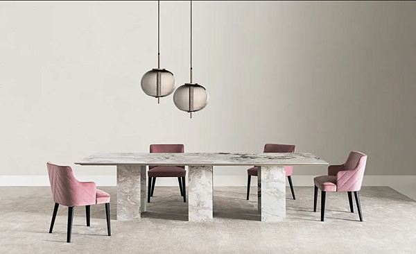 Прямоугольный мраморный стол CASAMILANO KARL фабрика CASAMILANO из Италии. Фото №3