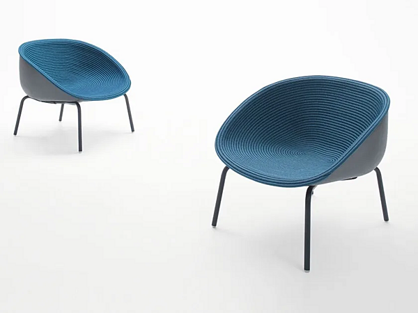 Кресло с обитой спинкой из каната PAOLA LENTI Amable B129DE фабрика PAOLA LENTI из Италии. Фото №2