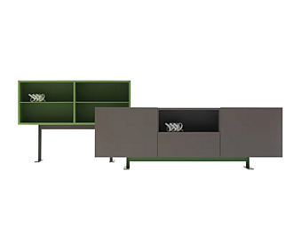 Комод из дерева с дверцами и ящиками Cappellini Luxor LX_15