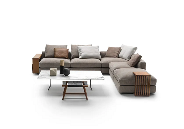 Угловой секционный диван из ткани с мягкой спинкой FLEXFORM HARPER фабрика FLEXFORM из Италии. Фото №10