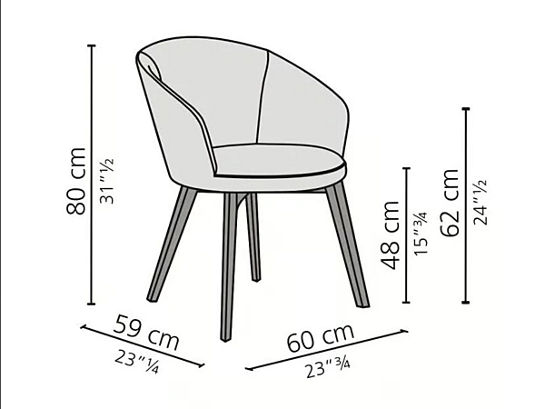 Кресло с обивкой из ткани и подлокотниками CASAMILANO Shirley фабрика CASAMILANO из Италии. Фото №8