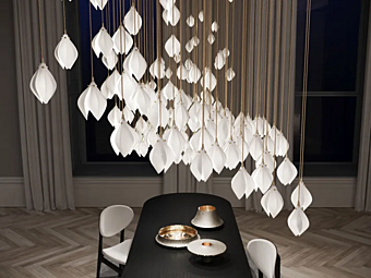 LED потолочная лампа из фарфора с дизайном HABERDASHERY Bloom . Blanket 