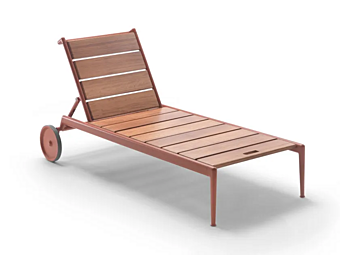 Шезлонг с колесами из дерева Ироко FLEXFORM ATLANTE
