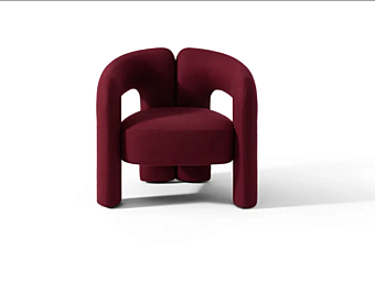 Кресло с подлокотниками из ткани CASSINA Dudet