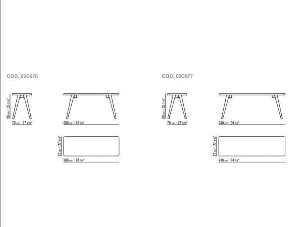 Деревянная консольная таблица Adler FLEXFORM 02C676, 02C677 фабрика FLEXFORM из Италии. Фото №2