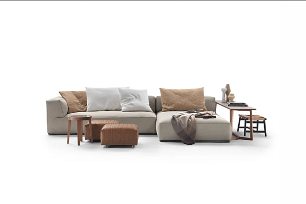 Секционный диван из ткани с интегрированным местом для журналов FLEXFORM PERRY фабрика FLEXFORM из Италии. Фото №16