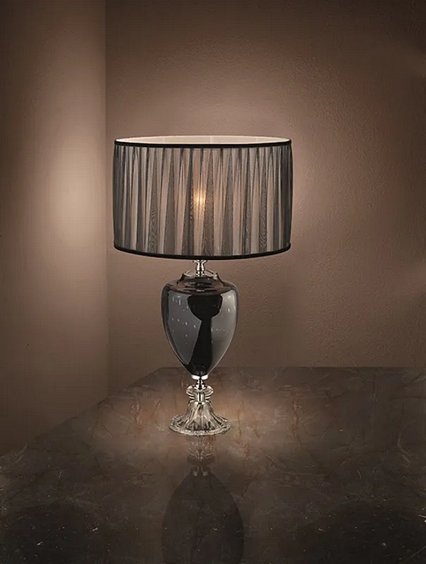 Настольная лампа из металла с абажуром Euroluce Lampadari Pluton фабрика EUROLUCE LAMPADARi из Италии. Фото №2