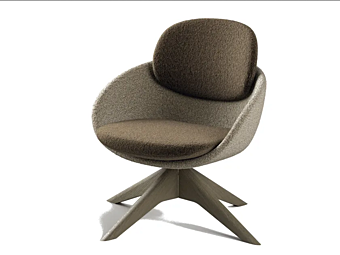 Кресло с обивкой из ткани и подлокотниками Olie Lounge INNOVA Imbottiti L21
