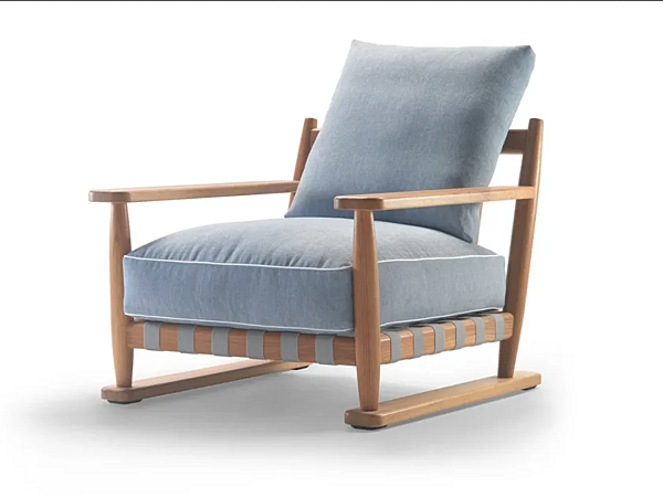 Кресло с подлокотниками из ироко FLEXFORM  Meriggio фабрика FLEXFORM из Италии. Фото №1