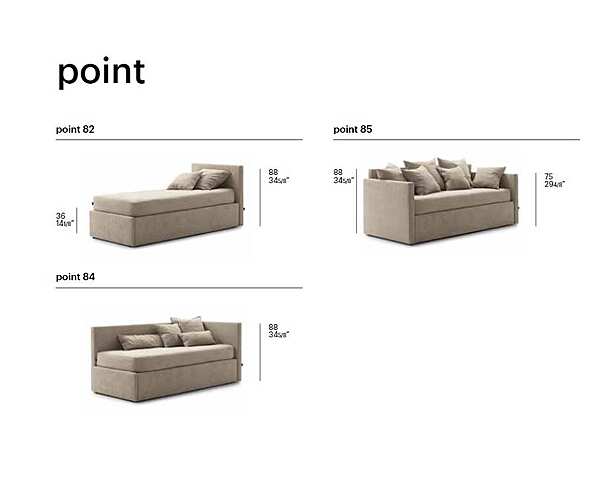 Кушетка BOLZAN LETTI Design Collection Point фабрика BOLZAN LETTI из Италии. Фото №3