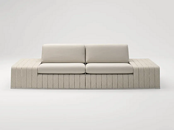 Диван с обитой спинкой на три места из ткани PAOLA LENTI Frame B18SCTS/B18SCTD