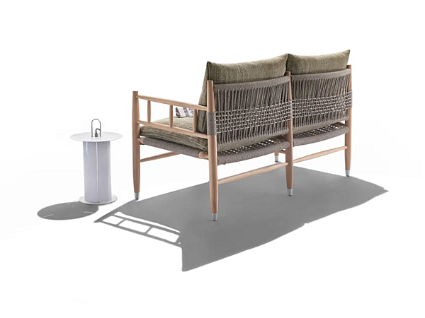 Диван для сада из массива ироко с мягкой спинкой FLEXFORM Lee Outdoor фабрика FLEXFORM из Италии. Фото №2
