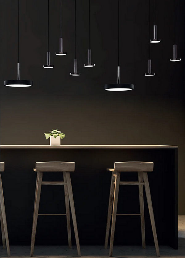 Подвесная лампа из металла с LED подсветкой VECTOR Euroluce Lampadari фабрика EUROLUCE LAMPADARi из Италии. Фото №3