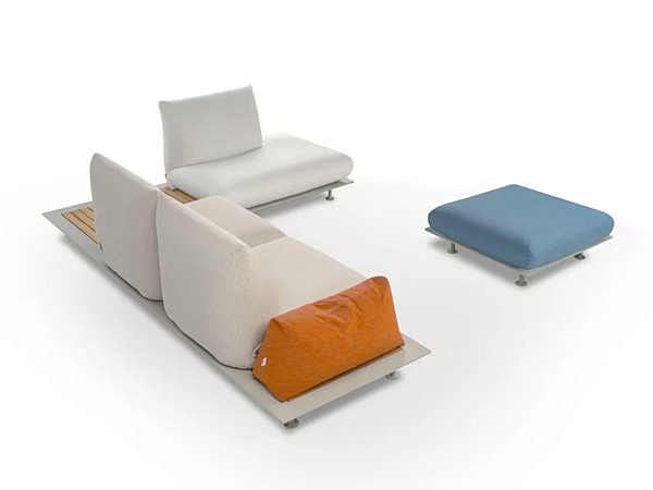 Модульный садовый диван с съемным чехлом из ткани Pralin Calia Italia F2720 фабрика Calia Italia из Италии. Фото №4