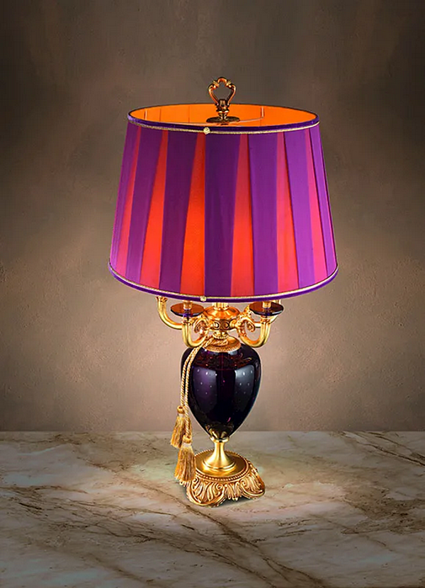 Настольная лампа из стекла и металла Euroluce Lampadari  Luigi XV LG1 LP1 фабрика EUROLUCE LAMPADARi из Италии. Фото №2