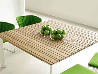 Квадратный деревянный садовый стол PAOLA LENTI Sunset B40A