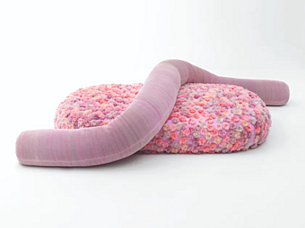 Пуф из фетра со съемным чехлом PAOLA LENTI Metamorfosi Chromodoro M303A