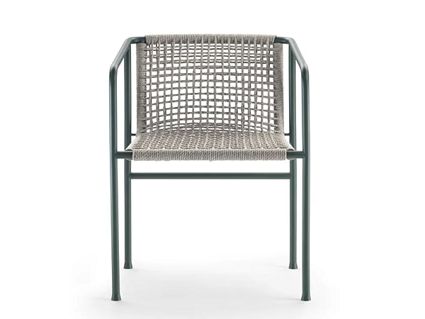 Кресло с подлокотниками из нержавеющей стали и пластика FLEXFORM OTTAVIA 2A0B1 фабрика FLEXFORM из Италии. Фото №2