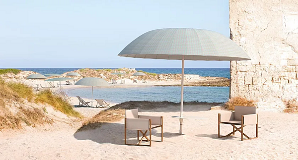 Садовое складное кресло с подлокотниками из ткани PAOLA LENTI Portofino B95B фабрика PAOLA LENTI из Италии. Фото №10