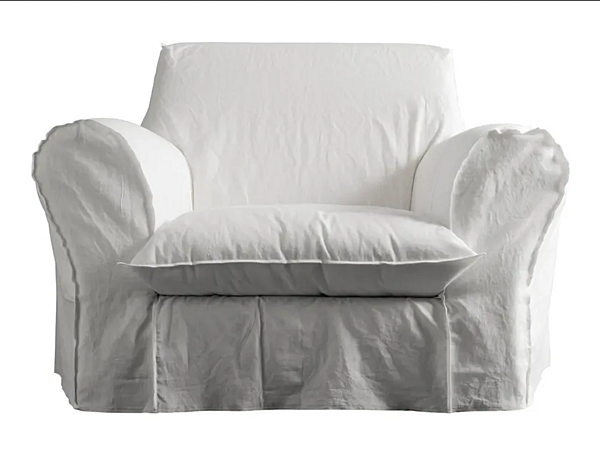 Кресло с обивкой из ткани и подлокотниками CASAMILANO  BIG фабрика CASAMILANO из Италии. Фото №1