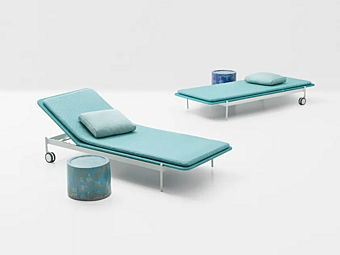 Шезлонг из ткани с мягкой спинкой PAOLA LENTI Baia B50G