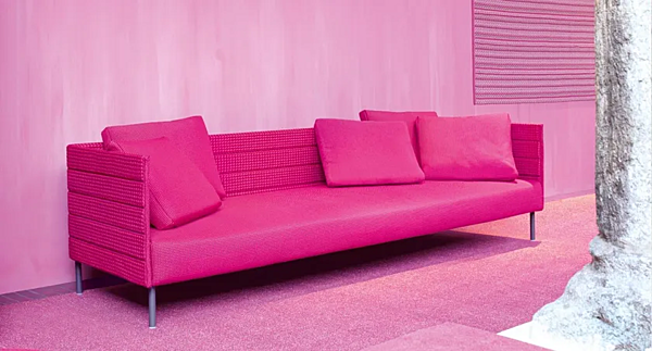 Диван с обитой спинкой на четыре места из ткани PAOLA LENTI Frame on B18AB фабрика PAOLA LENTI из Италии. Фото №3