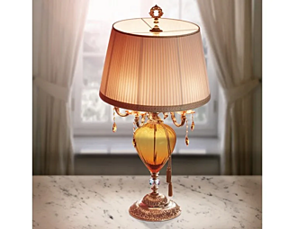 Настольная лампа из металла с абажуром Impero LG5 Euroluce Lampadari Настольная лампа из металла с абажуром Impero LG5 Euroluce Lampadari фабрика EUROLUCE LAMPADARi из Италии