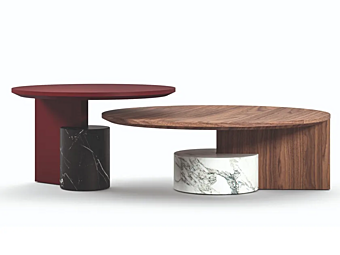 Кофейный столик круглый из дерева и мрамора CASSINA 557 Sengu Кофейный столик круглый из дерева и мрамора CASSINA 557 Sengu фабрика CASSINA из Италии
