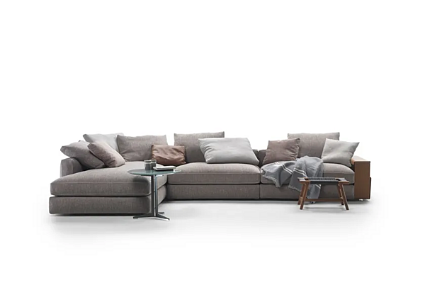 Секционный диван с мягкой спинкой и шезлонгом из ткани FLEXFORM HARPER фабрика FLEXFORM из Италии. Фото №4