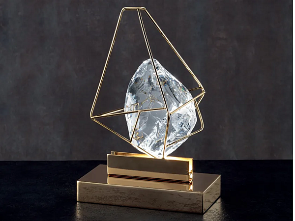 Настольная лампа из металла и кристаллов коллекции Cryrock Euroluce Lampadari фабрика EUROLUCE LAMPADARi из Италии. Фото №1
