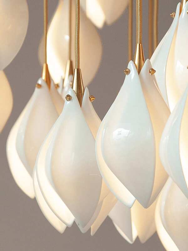 Люстра Haberdashery "BLOOM SCANDENTS 105" BLM-SC1-NP/GP-CPA-PWG/PWM фабрика HABERDASHERY из Италии. Фото №7