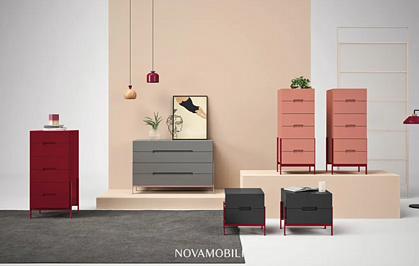 Комод из дерева с ящиками NOVAMOBILI FLOAT фабрика NOVAMOBILI из Италии. Фото №4