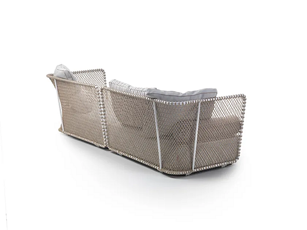 Садовый угловой диван на два места из нержавеющей стали и ПВХ FLEXFORM OASIS фабрика FLEXFORM из Италии. Фото №2