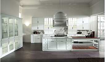 Линейная встроенная кухня с островом из материала ASTER CUCINE Avenue 1