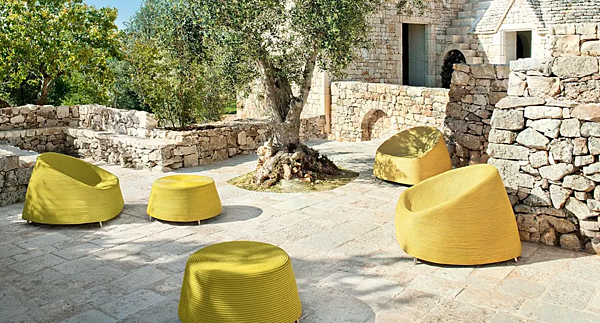 Кресло с подлокотниками из веревки PAOLA LENTI Afra B38A фабрика PAOLA LENTI из Италии. Фото №2