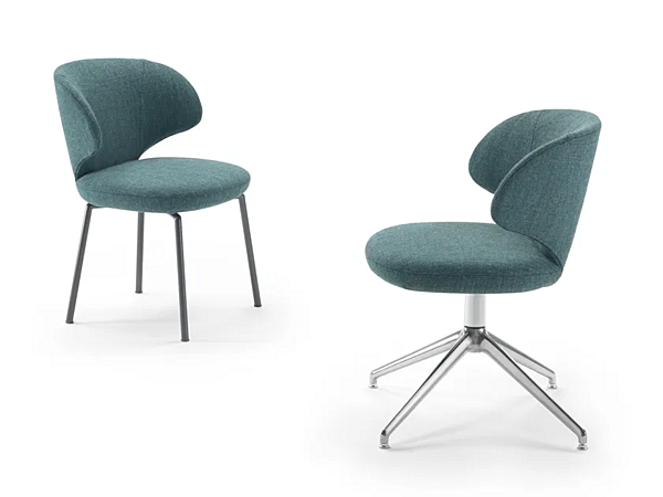 Кресло с обивкой из ткани на вращающейся основе FLEXFORM Susanne 2A702 фабрика FLEXFORM из Италии. Фото №5