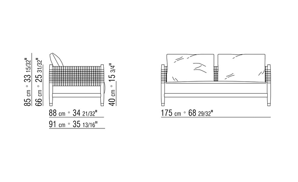 Диван на два места из кожи с съемным чехлом FLEXFORM PARKER 29503/29506 29513/29516 фабрика FLEXFORM из Италии. Фото №5