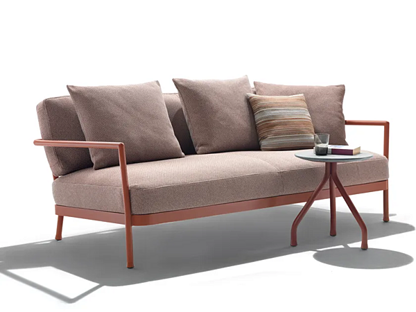 Диван на три места из алюминия и ткани CAMARGUE FLEXFORM 2A6A5 фабрика FLEXFORM из Италии. Фото №4