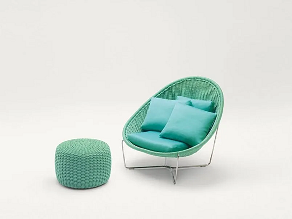 Кресло с мягкой спинкой из ткани PAOLA LENTI Nido B23A фабрика PAOLA LENTI из Италии. Фото №1