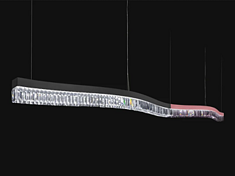 Подвесная LED лампа из кристаллов Way Curve Project Euroluce Lampadari Подвесная LED лампа из кристаллов Way Curve Project Euroluce Lampadari фабрика EUROLUCE LAMPADARi из Италии
