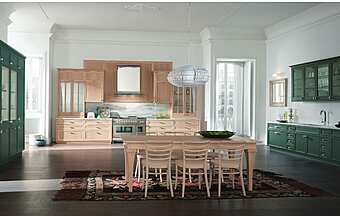 Линейная встроенная кухня с островом из материала ASTER CUCINE Avenue 8