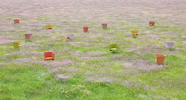 Кресло с мягкой спинкой из полиэстера для сада PAOLA LENTI Ami B32HE фабрика PAOLA LENTI из Италии. Фото №5