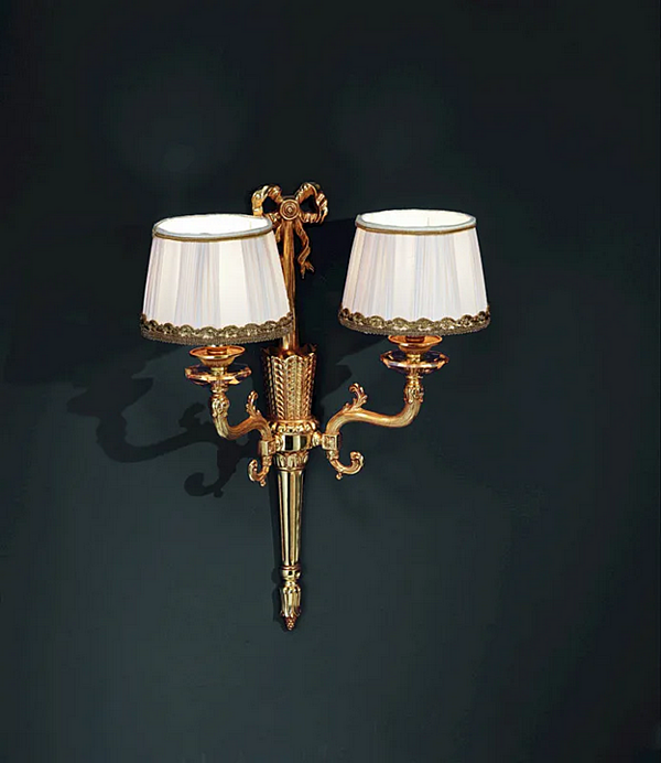 Настенный светильник с фиксированной arm из коллекции Impero Euroluce Lampadari 602 A2 с абажуром фабрика EUROLUCE LAMPADARi из Италии. Фото №2