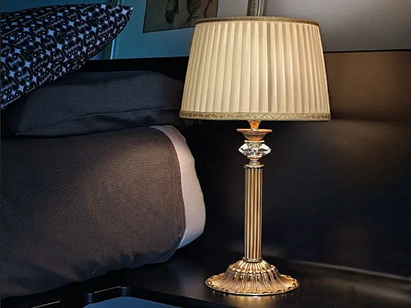 Настольная лампа с кристаллами Сваровски Euroluce Lampadari Sirio LP1 фабрика EUROLUCE LAMPADARi из Италии. Фото №1