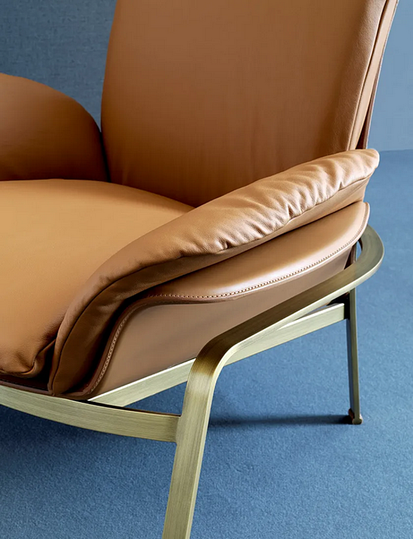 Кресло с подлокотниками из кожи FASEM Electa Relax фабрика FASEM из Италии. Фото №8