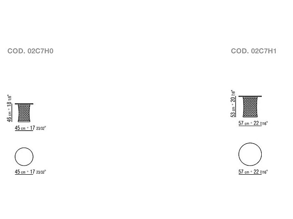 Круглый садовый боковой стол из нержавеющей стали и ПВХ FLEXFORM OASIS 02C7H0, 02C7H1 фабрика FLEXFORM из Италии. Фото №3
