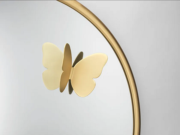 Круглое зеркало в раме из латуни с дизайном "Бабочка" GHIDINI1961 BUTTERFLY фабрика GHIDINI1961 из Италии. Фото №3