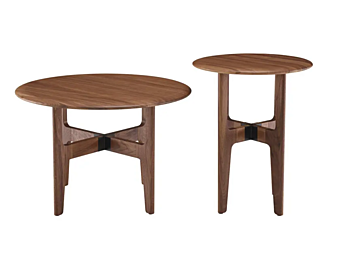 Круглый кофейный стол из массива дерева LIGNE ROSET Nodum 19980601/19980600
