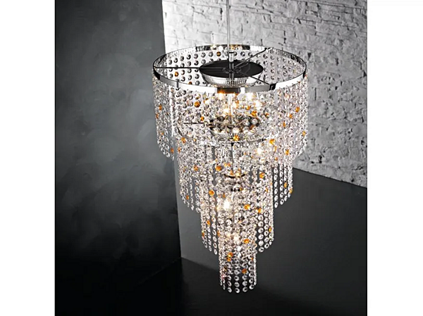Люстра с кристаллами в форме звезд Euroluce Lampadari S11 фабрика EUROLUCE LAMPADARi из Италии. Фото №1