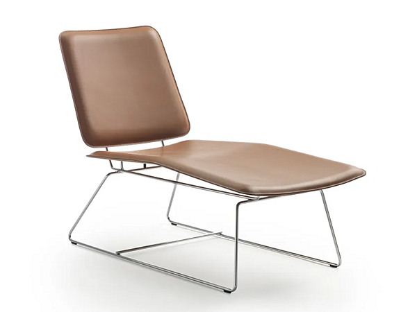 Шезлонг из кожи с мягкой спинкой FLEXFORM Echoes S H фабрика FLEXFORM из Италии. Фото №1